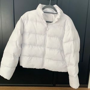 Fabletics White Puffer Coat size XS